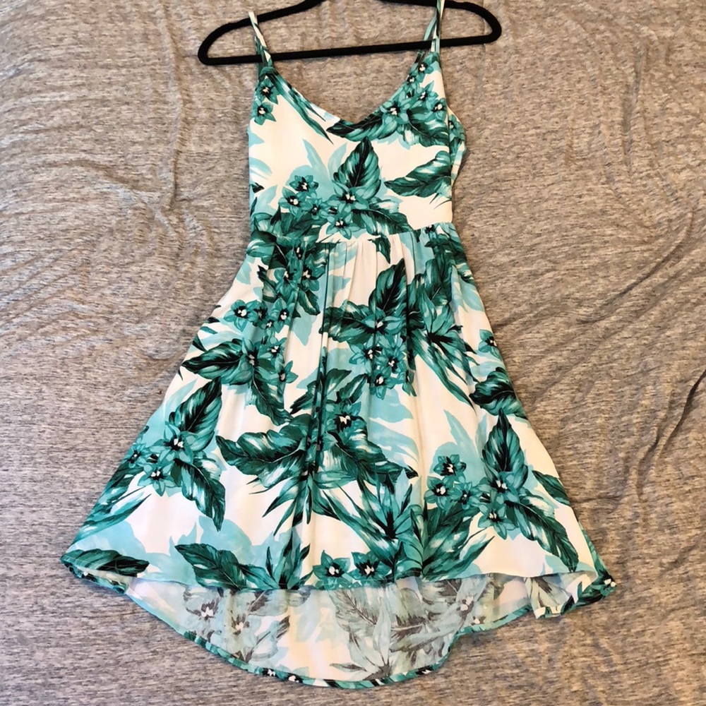 Tropical print dress